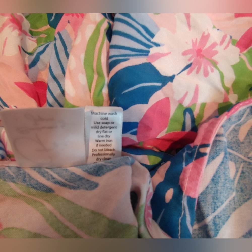 Goa Beachwear By Japan Multicolor Floral Cover Up With Spaghetti Straps Size L - Picture 8 of 12